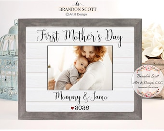 Cornice per la prima festa della mamma, "Mamma e Me" - Ricordo personalizzato - Regalo fotografico per neomamma e neonato
