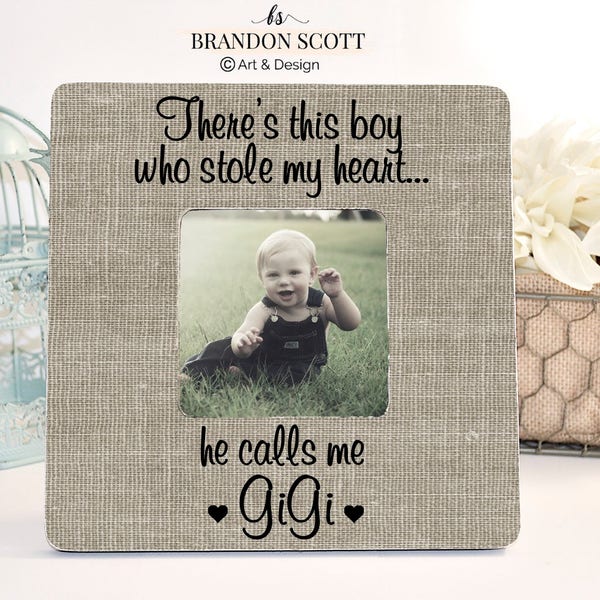 Mother's Day Gift for Gigi Grandma Nana Grandmother Gift Personalized Picture frame, Grandma Frame, Gigi Gift from Grandson, Theres this boy