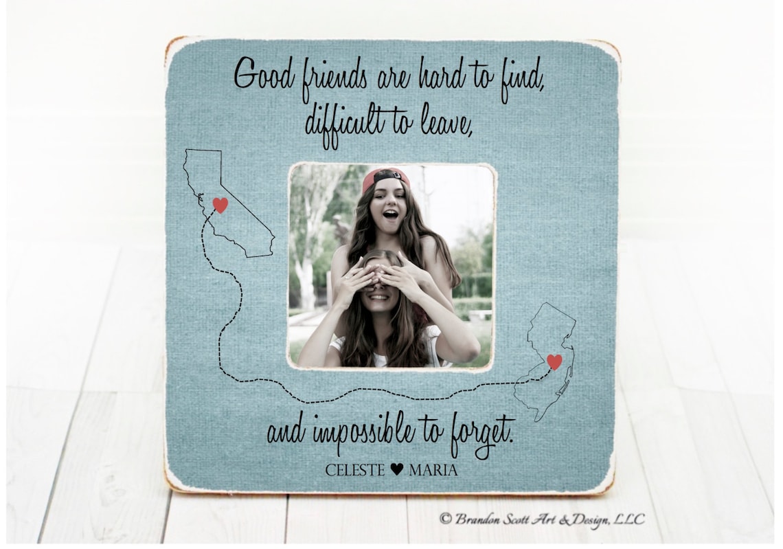 Friends Long Distance Frame Gift Best Friends Frame Long Etsy