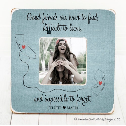 Friends Long Distance Frame Gift Best Friends Frame Long Etsy