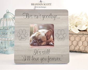Personalized Dog Memorial Picture Frame: Pet Loss Sympathy Gift