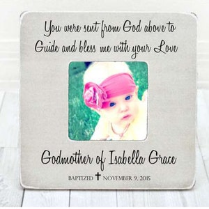 Godparents Gift Godparents Frame Gift for Godparents Baptism Frame Christening Frame