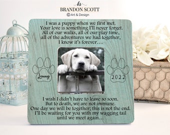 Personalized Dog Frame Memorial Gift, Dog Died Gift Personalized, Dog Best Friend Frame Dog Loss Frame, Pet Loss Memorial, Best Friend Dog