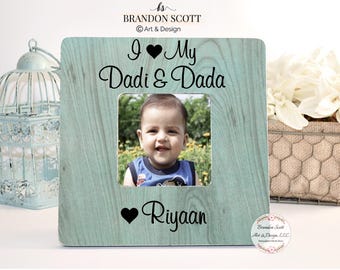 Marco de fotos Dada Dadi: regalo personalizado para abuelos / Marco de madera personalizado para abuelos / Regalo de cumpleaños o aniversario Dadi Dada