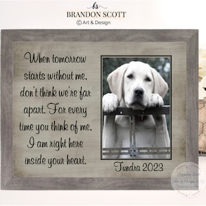 Pet sympathy gift, pet loss frame, dog memorial, cat memorial, Personalized pet loss gift, Memorial for dog, dog passing gift image 1