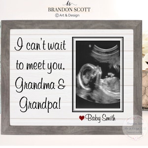 Personalized New Baby Ultrasound Sonogram Photo Frame, Personalized Baby Shower Gift for Grandparents, Pregnancy Announcement