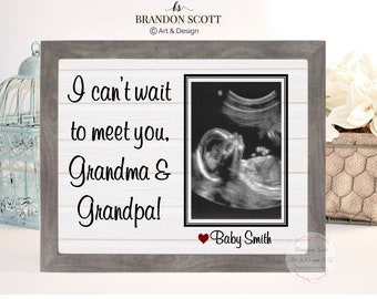 Personalized New Baby Ultrasound Sonogram Photo Frame, Personalized Baby Shower Gift for Grandparents, Pregnancy Announcement