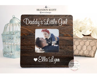 Fathers Day Gift for Father Dad Daddy from Daughter Picture Frame 'Daddy's Little Girl' Gift for Husband