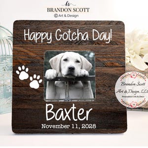 Gotcha Day Dog Adoption Frame: Personalized Pet Gift, pet rescue, dog adoption, dog rescue frame