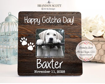 Gotcha Day Dog Adoption Frame: Personalized Pet Gift, pet rescue, dog adoption, dog rescue frame