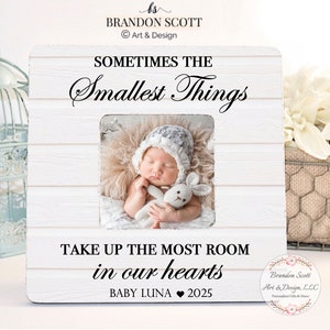 Pregnancy Sonogram Ultrasound Frame Gender Reveal New Baby Frame Sometimes the Smallest Things Take Up The Most in Hearts Baby Shower Gift