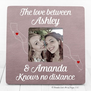 Long Distance Sisters Best Friends, Personalized Friends Picture Frame, Long Distance Friend Gift, Christmas Gift for Friend, Going away
