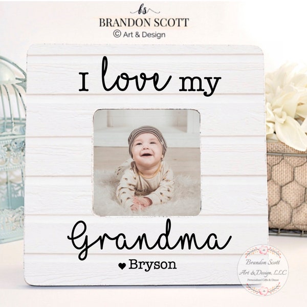 I love my grandma gift, I love my grandpa gift, grandparents frame, Gift from granddaughter, grandson, personalized frame for Mother's day