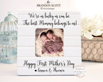 Twins Mothers Day Gift For Mom Twins Mom First Mother's Day Gift Mom Frame New Mom Gift, Mom of twins, 1st Mothers Day Frame Gift