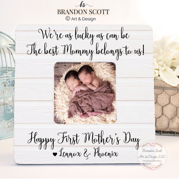 Twins Mothers Day Gift For Mom Twins Mom First Mother's Day Gift Mom Frame New Mom Gift, Mom of twins, 1st Mothers Day Frame Gift