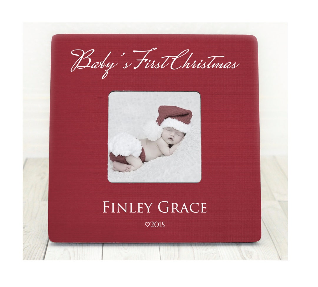 Personalized Baby's First Christmas Frame, Personalized Picture Frame