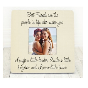 Best Friends Frame Gift make you Live Smile Love Laugh Best Friends Picture Frame Best Friend Gift Best Friend Birthday Present