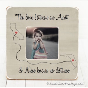 Mothers Day Gift for Aunt, Aunt Frame, Aunt Gift, Niece Frame Niece Gift Aunt and Niece Long Distance Frame, Aunt and Niece Picture Frame