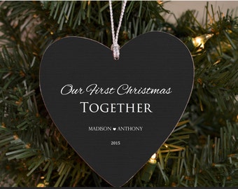 Our First Christmas Together Ornament Our First Christmas Married Personalized Ornament Girlfriend Boyfriend Gift Couple Ornament Engagement