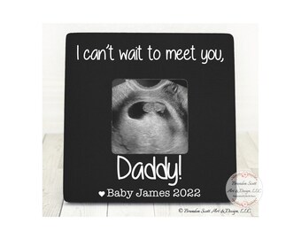 Anuncio de embarazo para esposo, papá, nuevo papá, revelación de género, marco de fotos para ecografía, marco de fotos para ecografía, regalo para el futuro papá