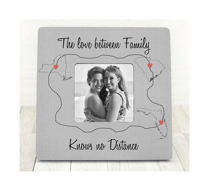 Long Distance Family Frame Personalized States Best Friends Etsy