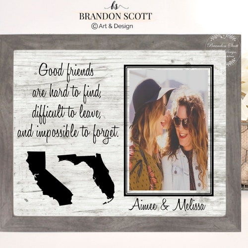 Friends Long Distance Frame Gift Best Friends Frame Long Etsy
