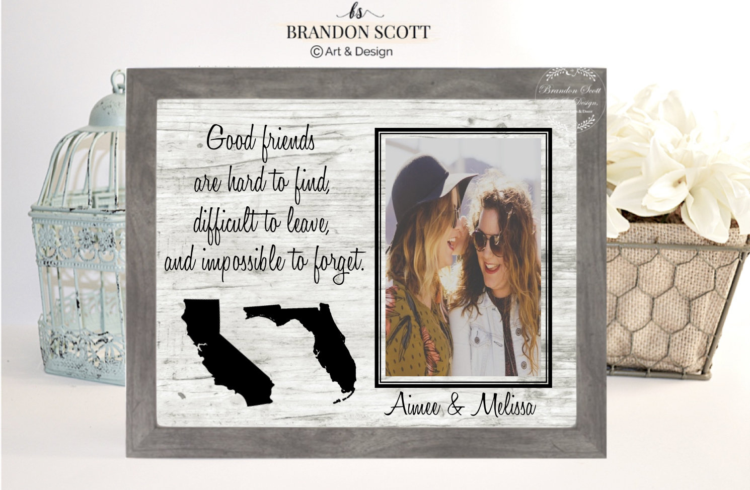 Friends Picture Frame, the Best Things in Life Are Memories Wooden Photo  Frame, Personalized Girls Trip, Co Worker, Long Distance Gift 