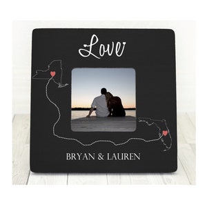 Wedding Gift Engagement frame Personalized Frame States Gift for fiance boyfriend gift girlfriend gift long distance relationship