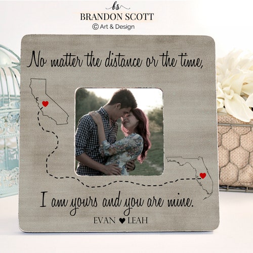 Personalized Long Distance Relationship Picture Frame by Etsy