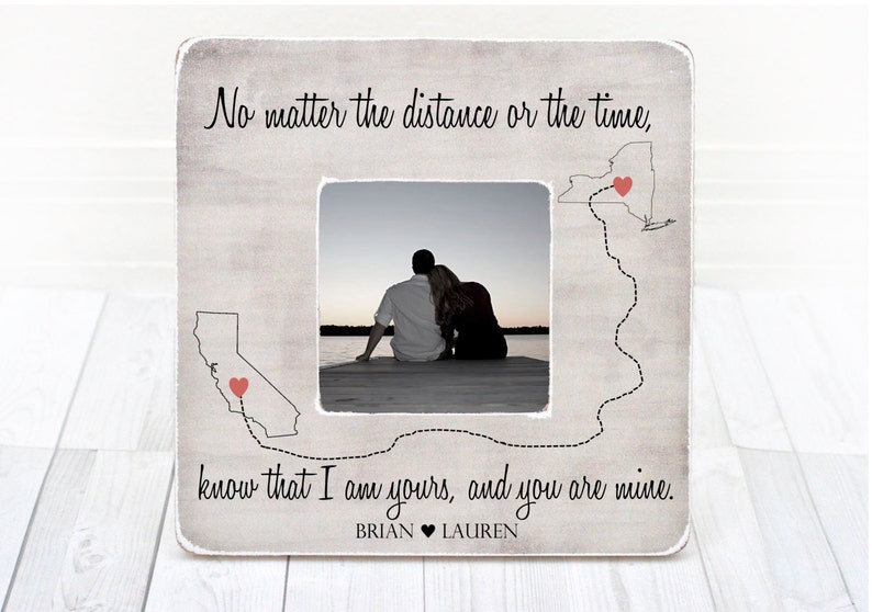Long Distance Relationship Frame Gift For Boyfriend Girlfriend Image 0