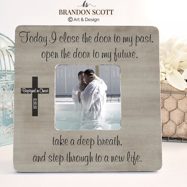 Adult Baptism Gift, Christian Frame, Teen Baptism, Baptism Gift,  Baptized Date, Christian Gift, Baptism Frame, Accepting Christ