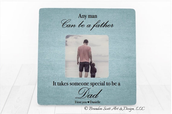 Personalized Step Dad Gift – Custom Photo Frame or Keepsake – Thank You Gift for Stepdad Stepfather – Father’s Day or Birthday Present