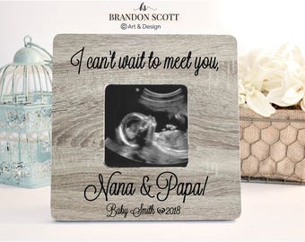 Pregnancy Announcement for Grandma Grandparents, Gender Reveal, Ultrasound Picture Frame, Sonogram Picture Frame, Grandparents to be gift