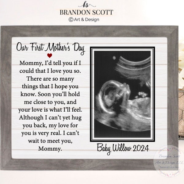 Mothers Day Gift For Mom Best Mom First Mother's Day Gift Mom Frame New Mom Gift, 1st Mothers Day Frame Gift First Mother's Day Ultrasound