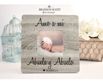 Marco de fotos personalizado de Abuela Abuelo: regalo para abuelas y abuelos, regalo para abuelos, abuelos españoles