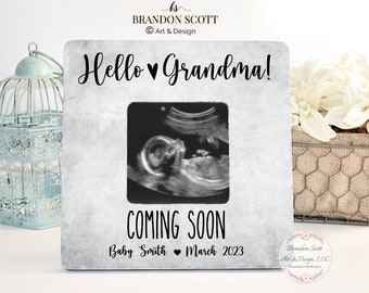 Hello Grandma, Pregnancy Announcement for Grandma Gender Reveal Ultrasound Gift Picture Frame Gift Expecting Baby Will You Be My Grandma?