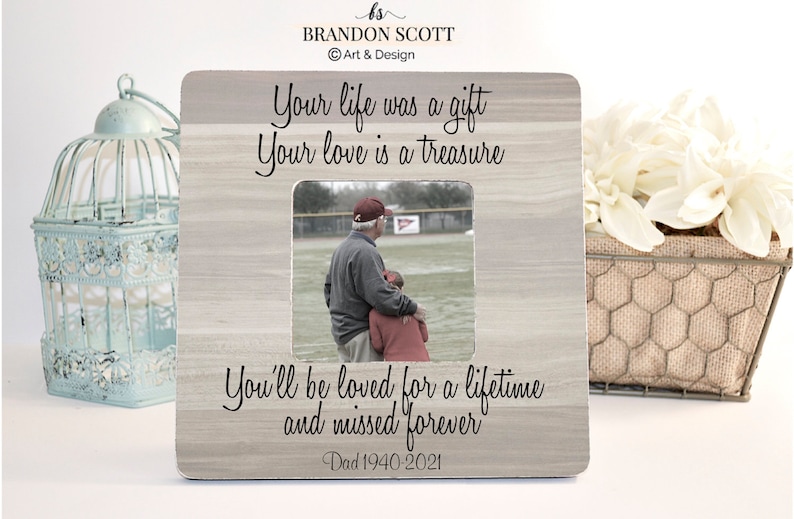 Memorial frame, In memory of frame, Memorial picture frame, Bereavement frame, Sympathy gift, Remembrance image 1
