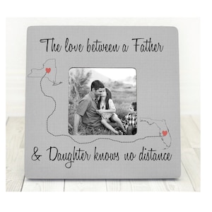 Fathers Day Gift for Dad Picture Frame Personalized Gift for Dad Love Between States Long Distance Frame Father Dad Gift Dad Frame