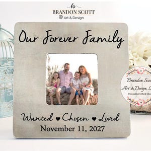 Personalized Adoption Picture Frame: Adoption Day Gift, adoption day, family adoption gift 画像 1