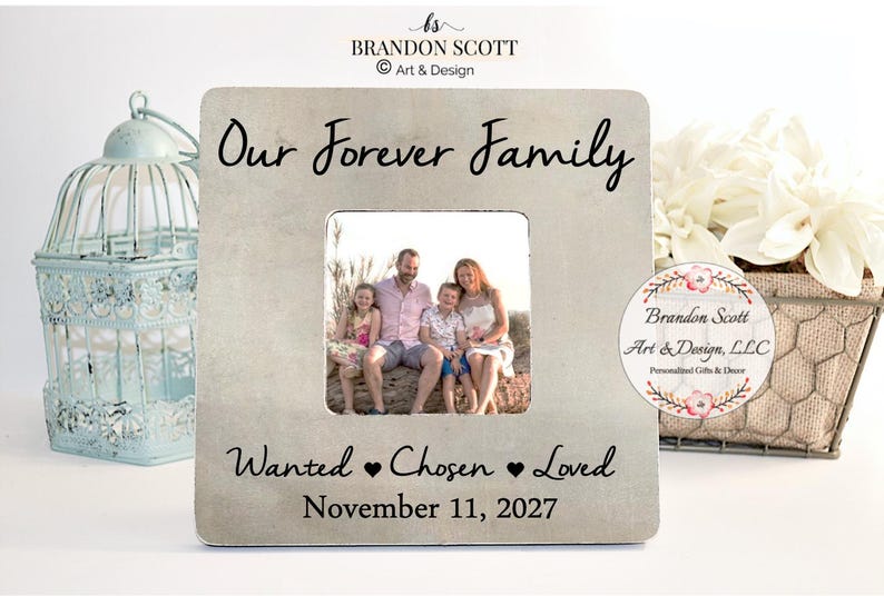 Personalized Adoption Picture Frame: Adoption Day Gift, adoption day, family adoption gift 画像 1