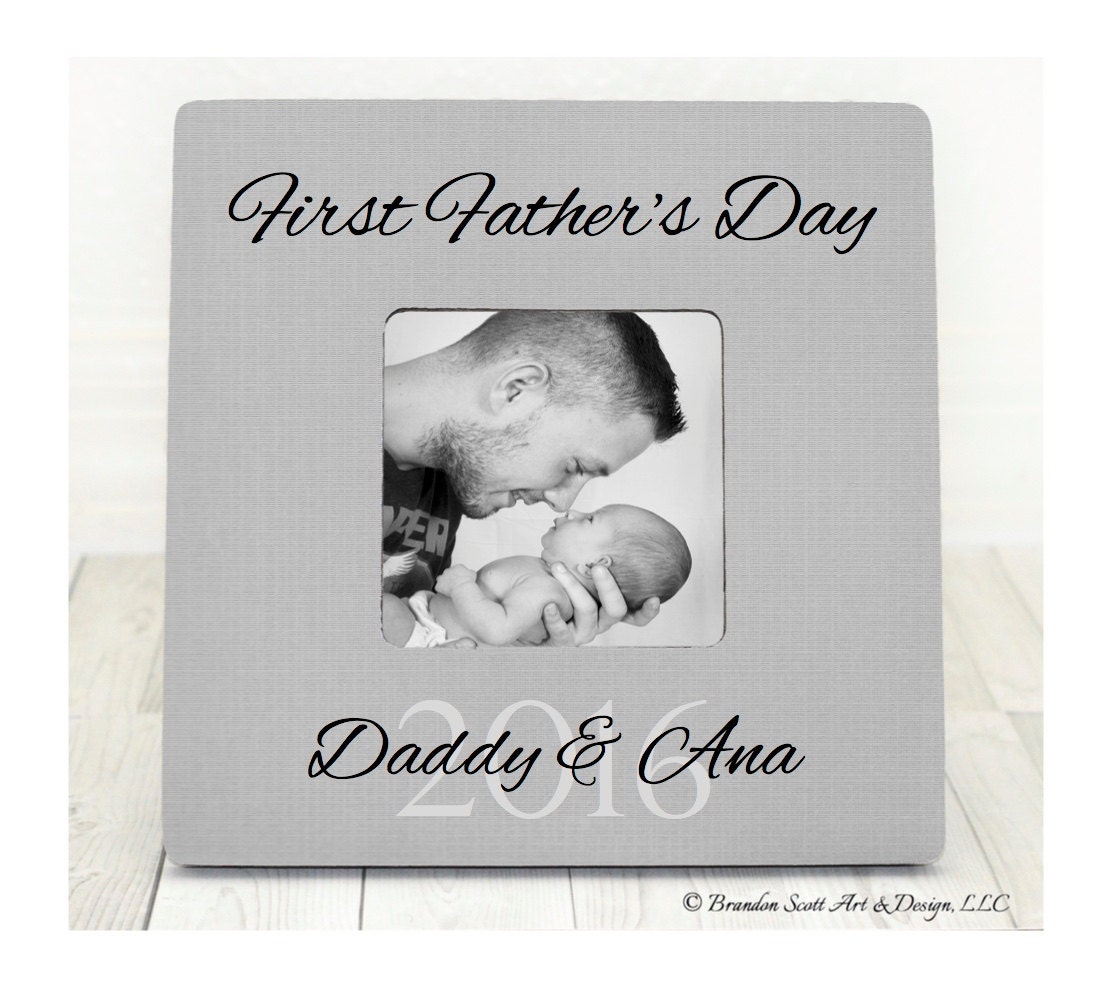 First Father's Day Gift Picture Frame Personalized Gift for New D…