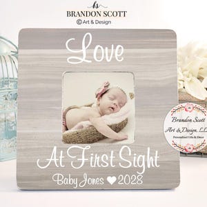 Personalized Sonogram Frame: pregnancy announcement, love at first sight, sonogram gift, ultrasound frame, new baby, pregnancy