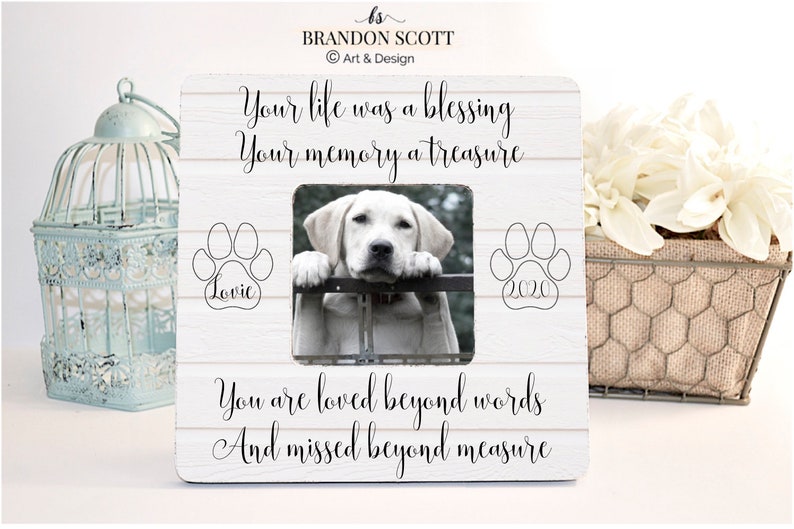 Pet Memorial Pet Loss Pet Loss Gift Dog Frame Personalized