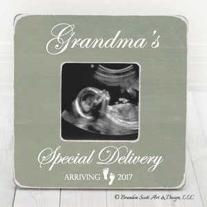 Personalized Ultrasound Picture Frame: Pregnancy Announcement Gift, grandma gift, gift for grandmother, pregnancy reveal to grandma