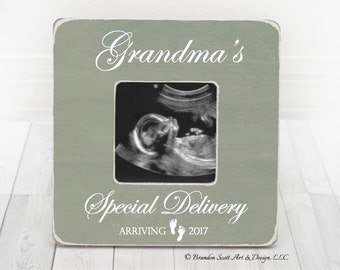 Ultrasound Picture Frame, Sonogram Frame Gift for Grandparents To Be, Grandma Grandpa to be, Pregnancy Reveal, Birth New Baby Announcement