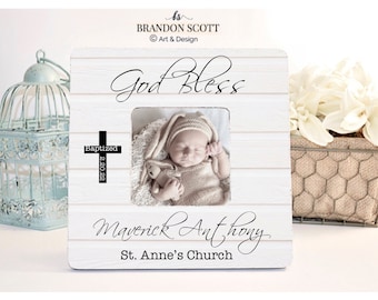 Personalized Baby Baptism Gift for Boy, Christening, Dedication, Newborn Baby Gift, Godson, Newborn Baby Boy, Baptism Picture Frame