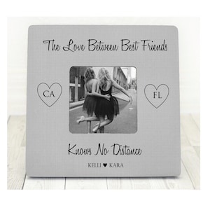 Friend Gift The Love Between Best Friends Knows No Distance States Picture Frame Best Friends Picture Frame Best Friend Gift Best Friend