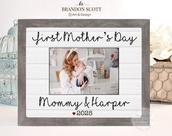 Cornice personalizzata per la prima festa della mamma: regalo per neomamme, foto 4x6, cornice regalo per la prima festa della mamma