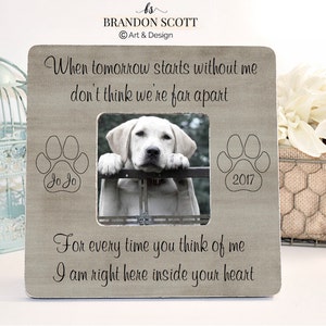 Pet Loss, Pet Memorial, Memorial Frame, Pet Memorial Frame, Cat Loss, Cat Memorial, Pet Sympathy Gift, Dog Loss Frame image 1