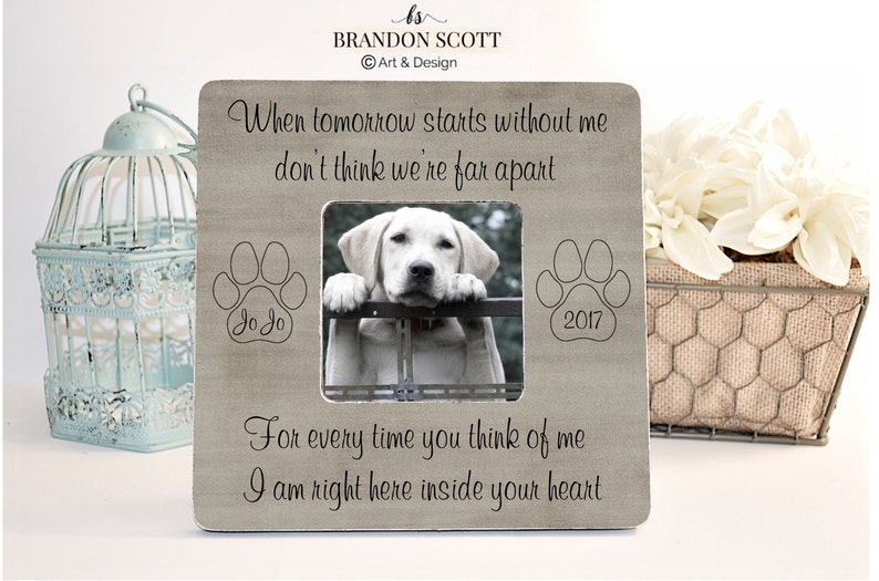 Pet Loss, Pet Memorial, Memorial Frame, Pet Memorial Frame, Cat Loss, Cat Memorial, Pet Sympathy Gift, Dog Loss Frame image 1